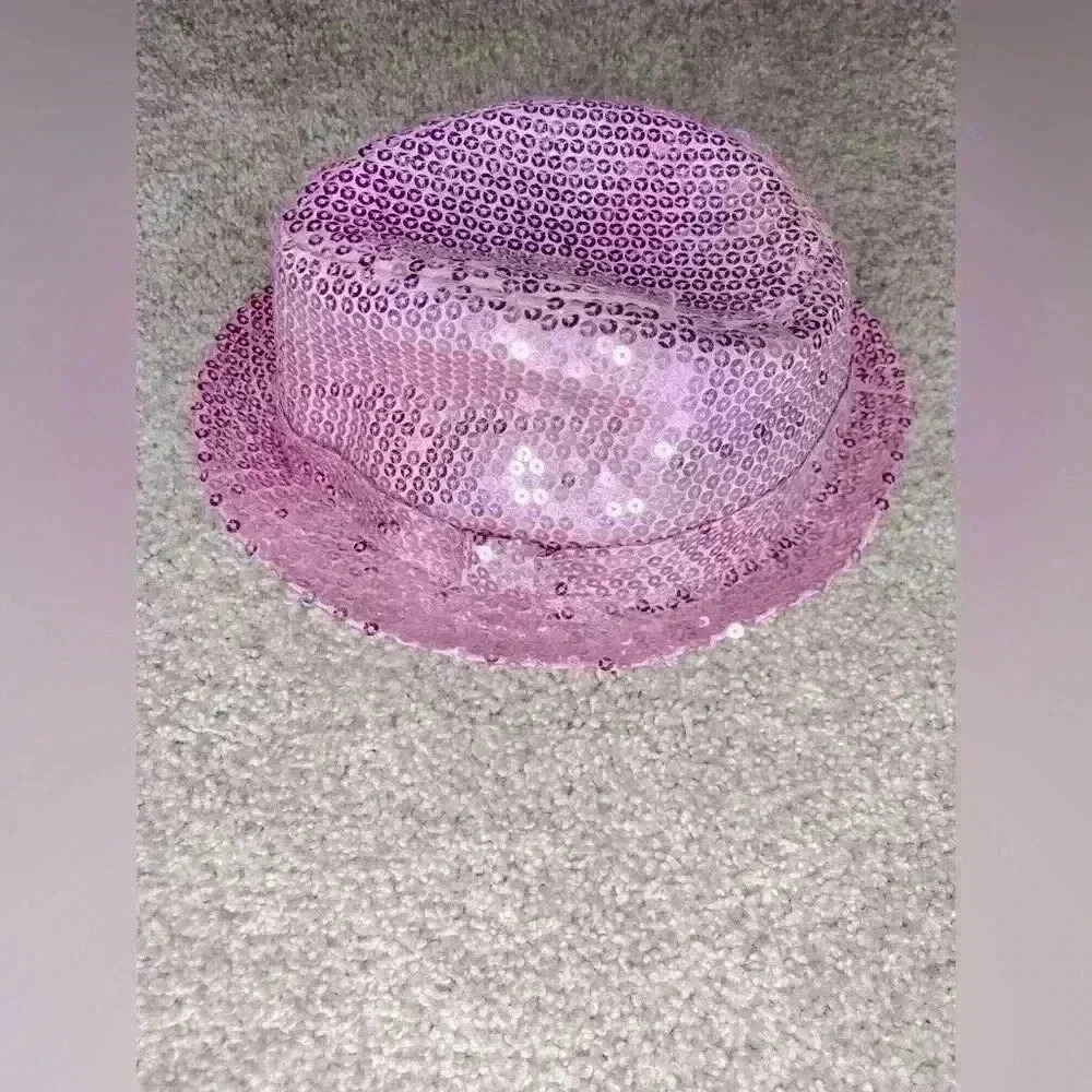 Girls Pink Sequin Hat